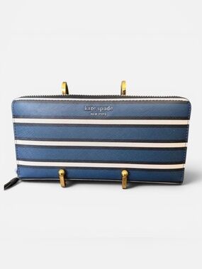 Kate Spade New York Cameron York Three Tone Lg Slim Saffiano Wallet | EUC